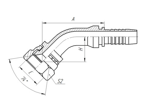 DKI M27x1.5 (45°) Dy 16